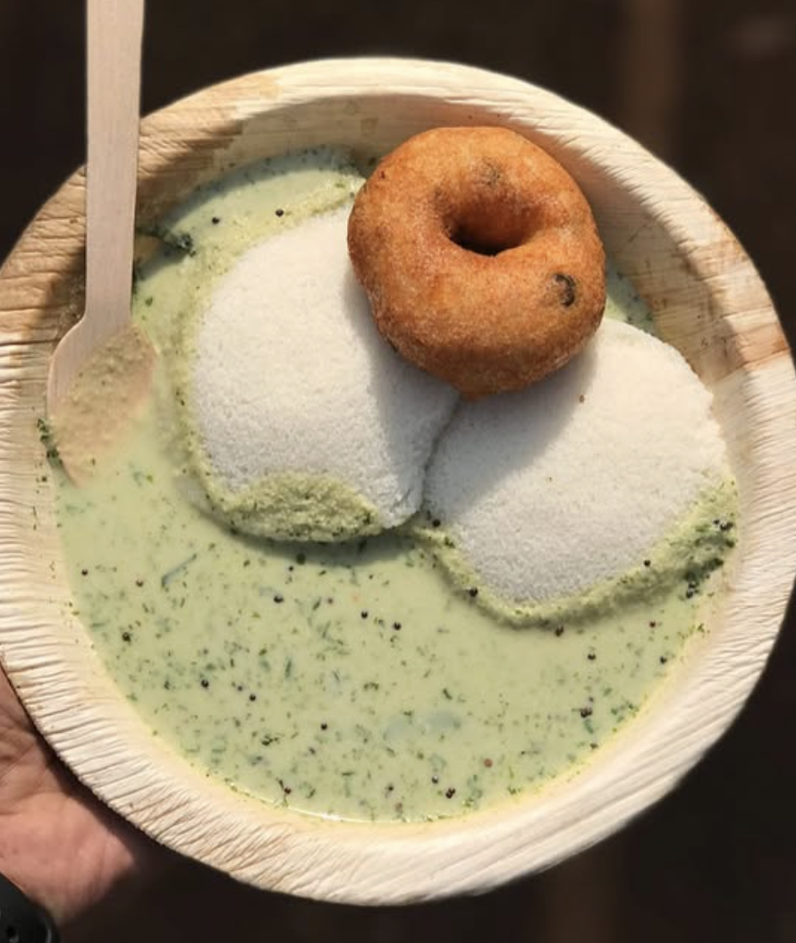 Idli and Vade — Soft, fluffy and freshly steamed.